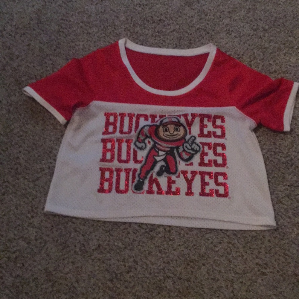 Ohio State Buckeyes mesh cropped shirt